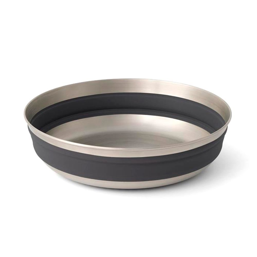 Detour Stainless Steel Collapsible Bowl - L, Beluga Black