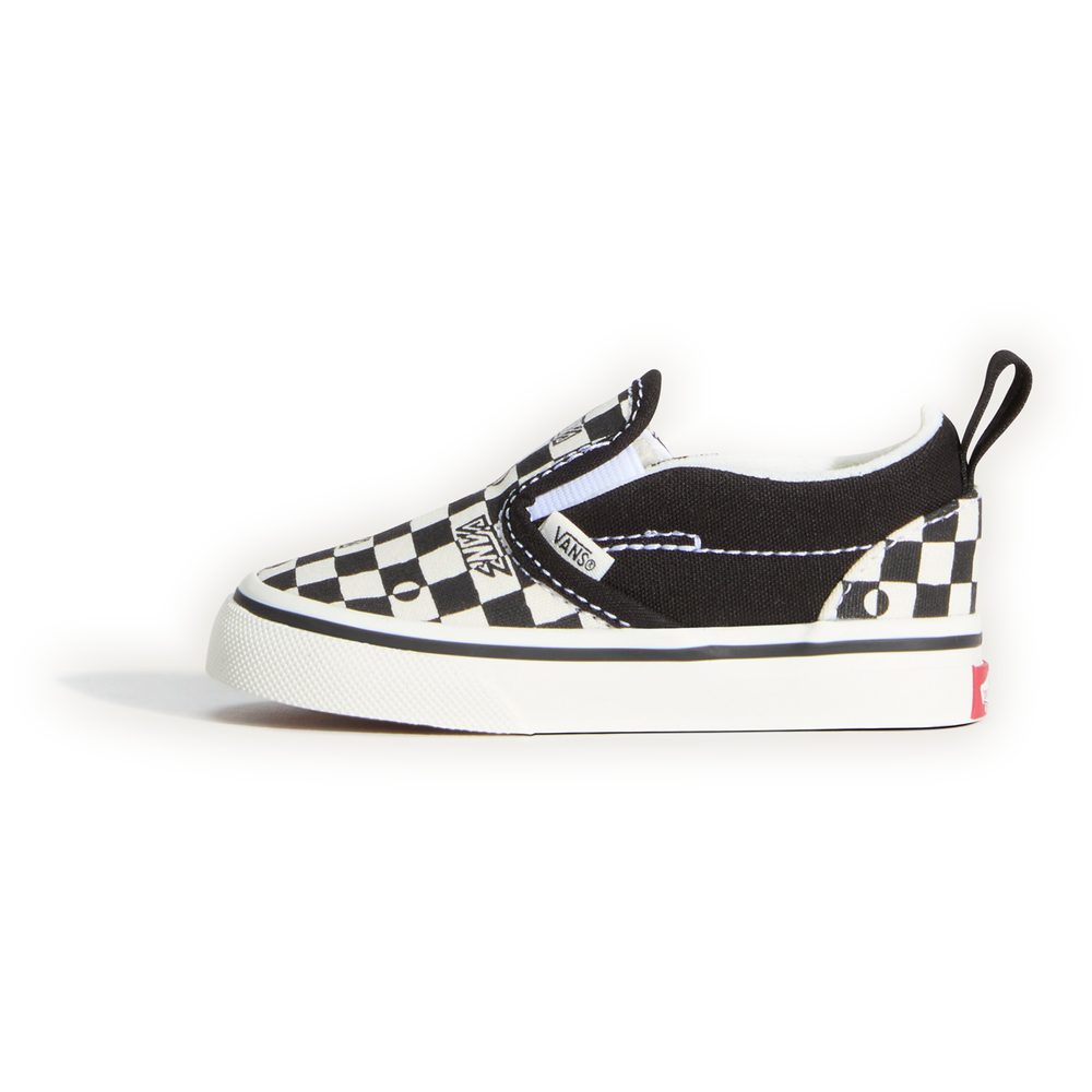 Slip-On V GEO CHECK BLACK/WHITE
