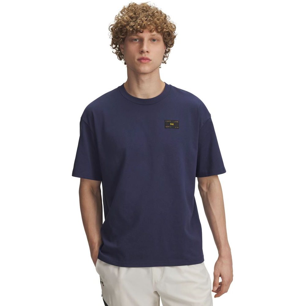 UA HWT WOVEN LABEL SS-BLU