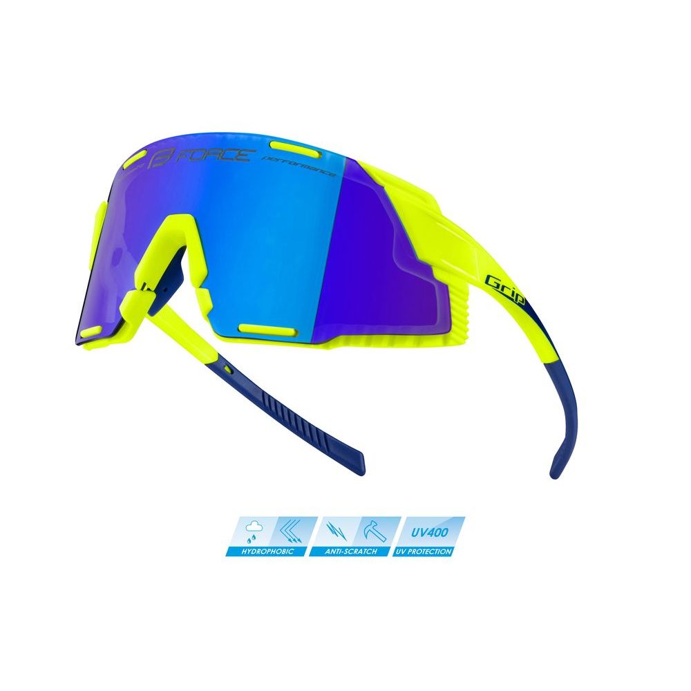 GRIP fluo, modrá revo skla