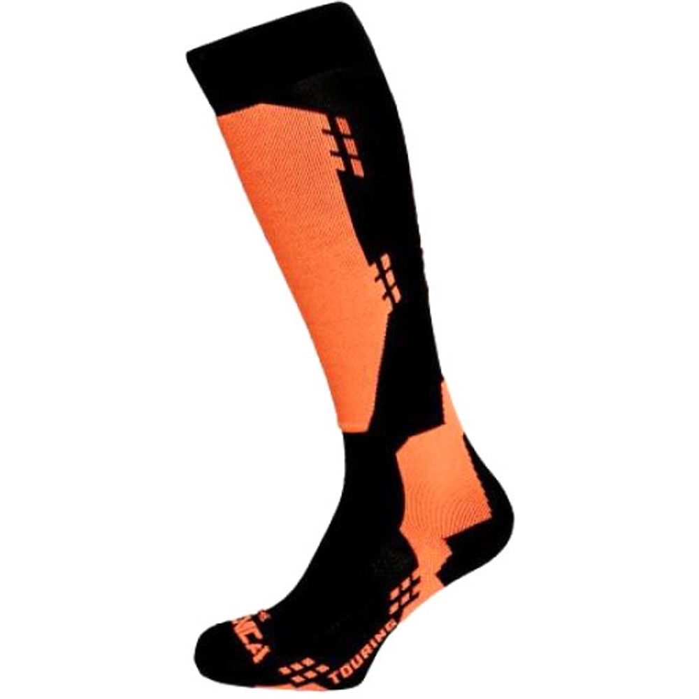 Touring ski socks, black/orange