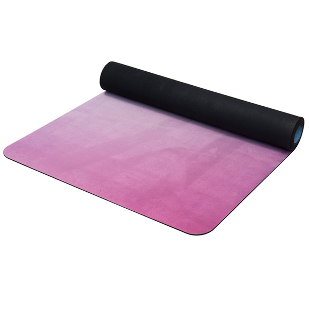 Yoga Mat přírodní guma - vzor Z 4 mm - modrá/růžová