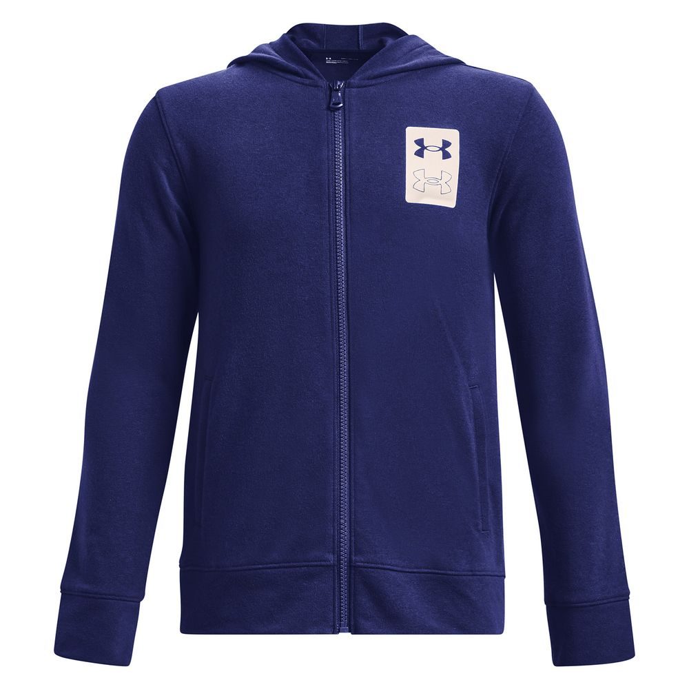 UA Rival Terry FZ Hoodie, Blue/white