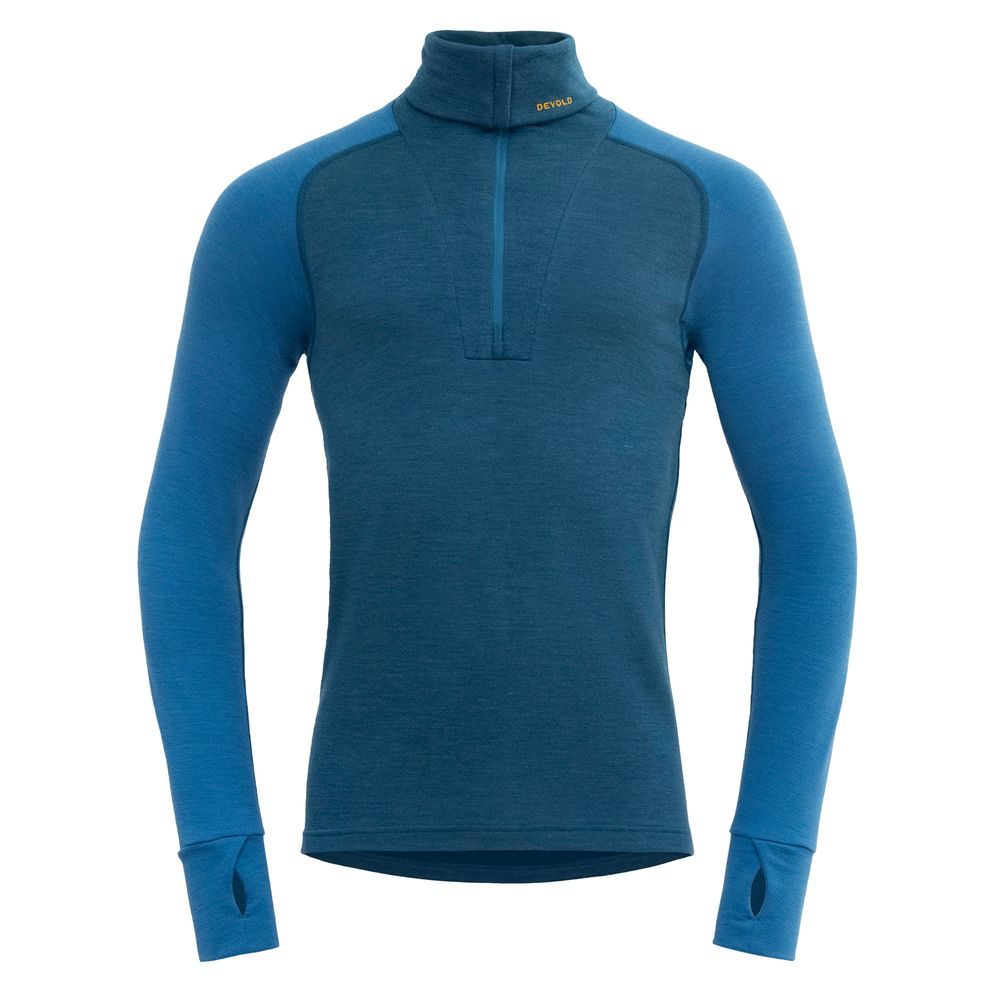 Expedition Merino Silk Zip Man, Flood/Blue