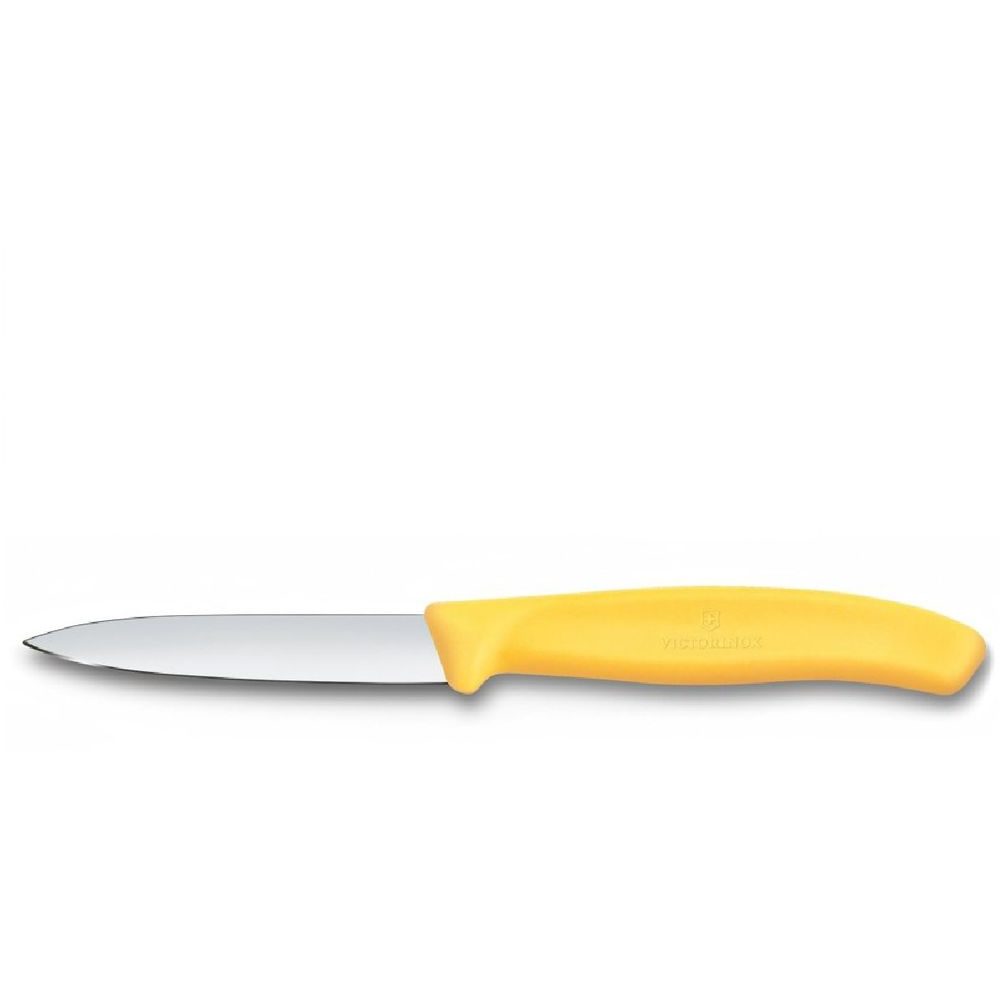 Swiss Classic, paring knife, 8cm, straight, pointed tip, yellow