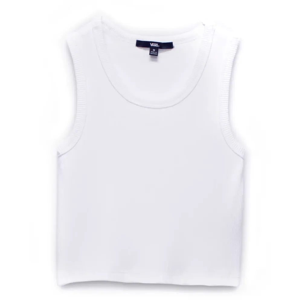 Drew Rib Tank White