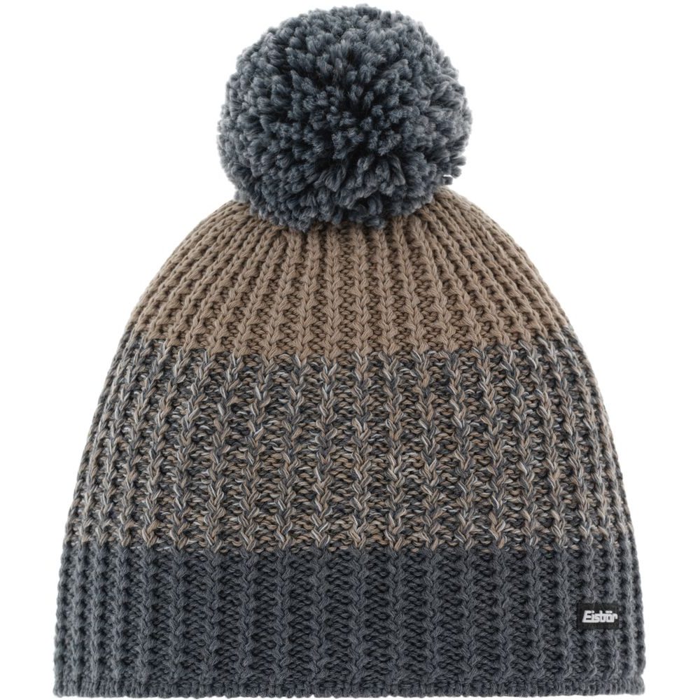 Noni Pompon MÜ anthrazit-meliert-beigemele/an