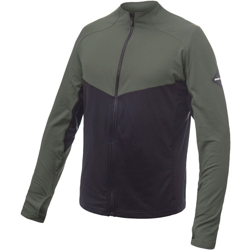 COOLMAX THERMO pánská mikina celozip černá/olive green