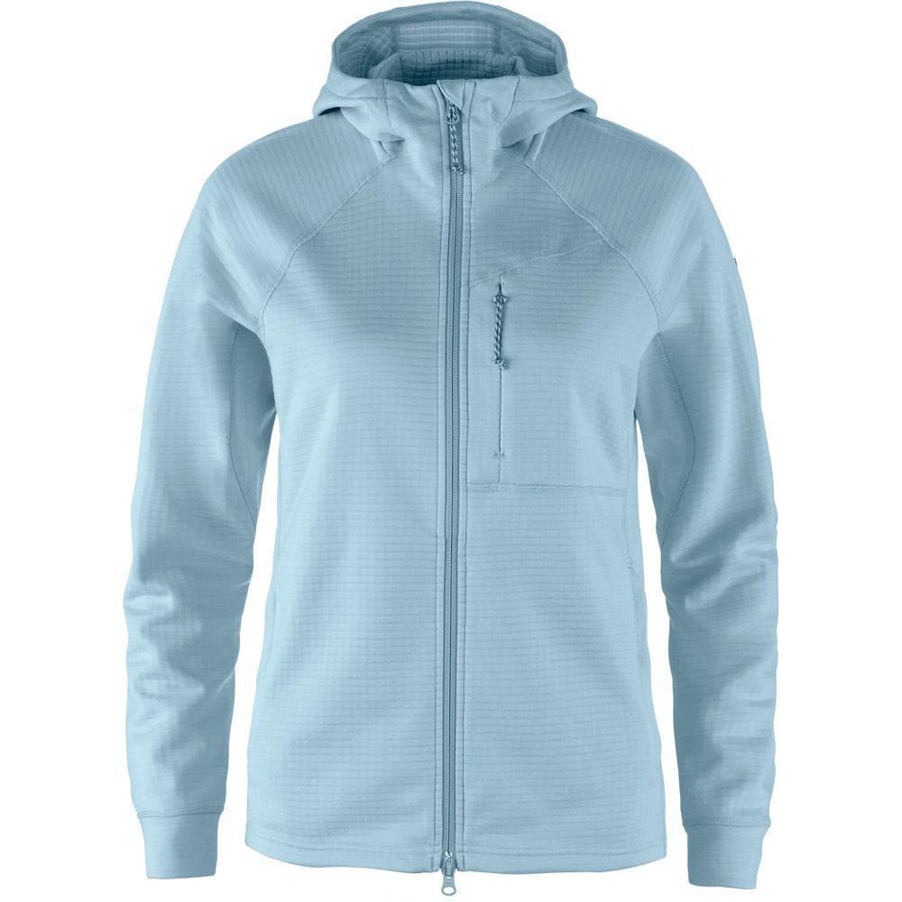 Abisko Grid Fleece Hoodie W Breeze Blue