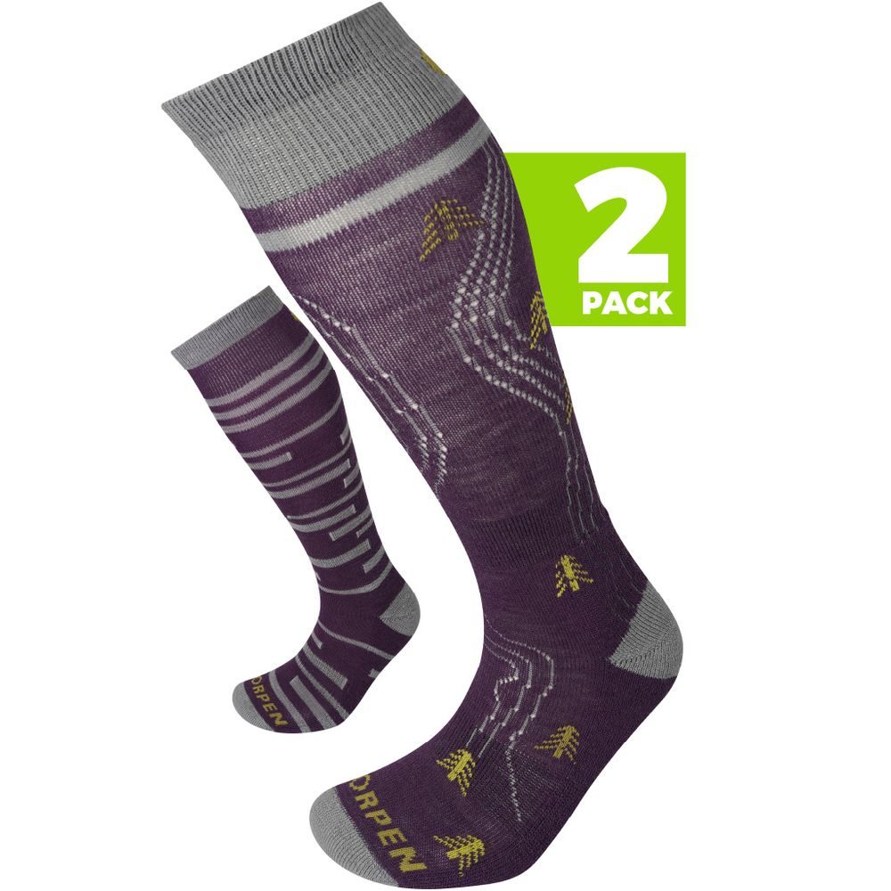S2MWC SKI MID WOMEN 2 PACK ECO GREY/PLUM