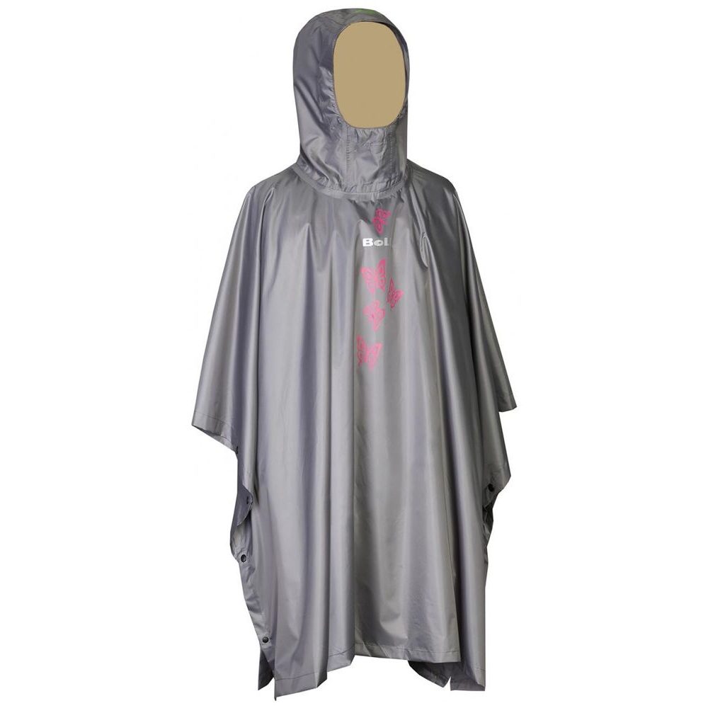 KIDS PONCHO shale/pink