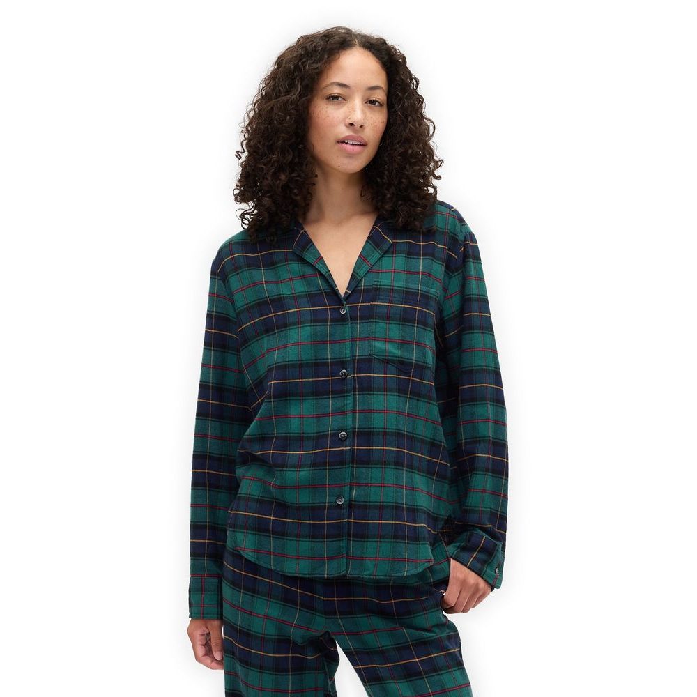 800114-02 Pyžamová flanelová košile Zelená