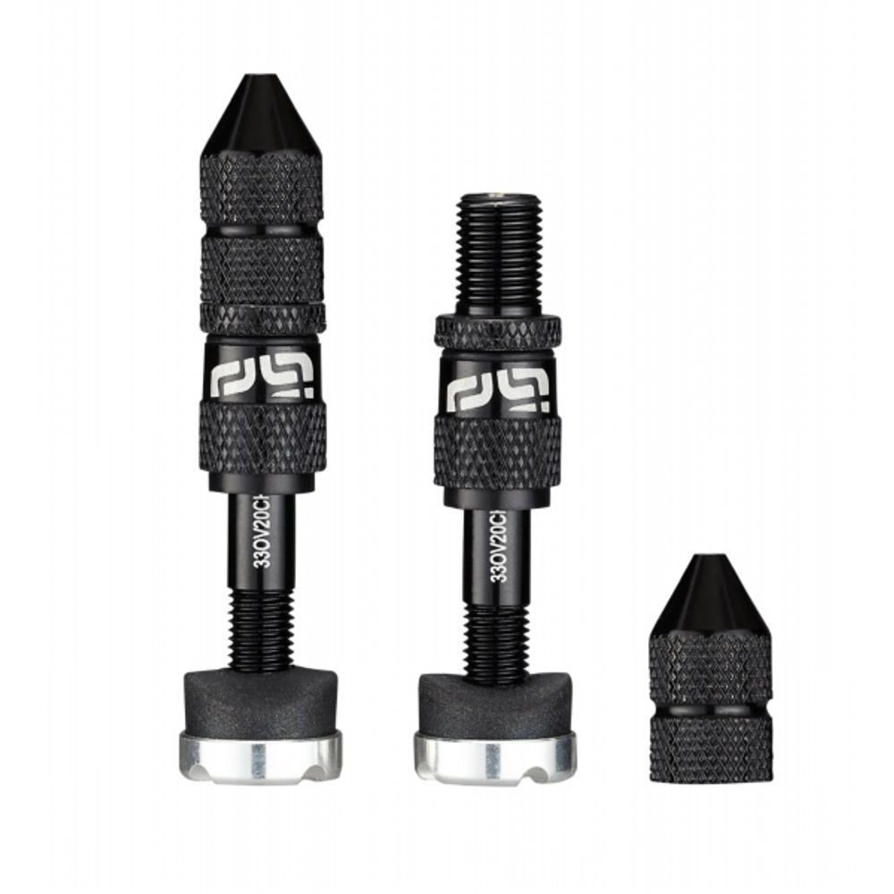 Schrader Quickfill Tubeless Valves | Gen2 | 16-24mm Depth | 2 Pieces | Black