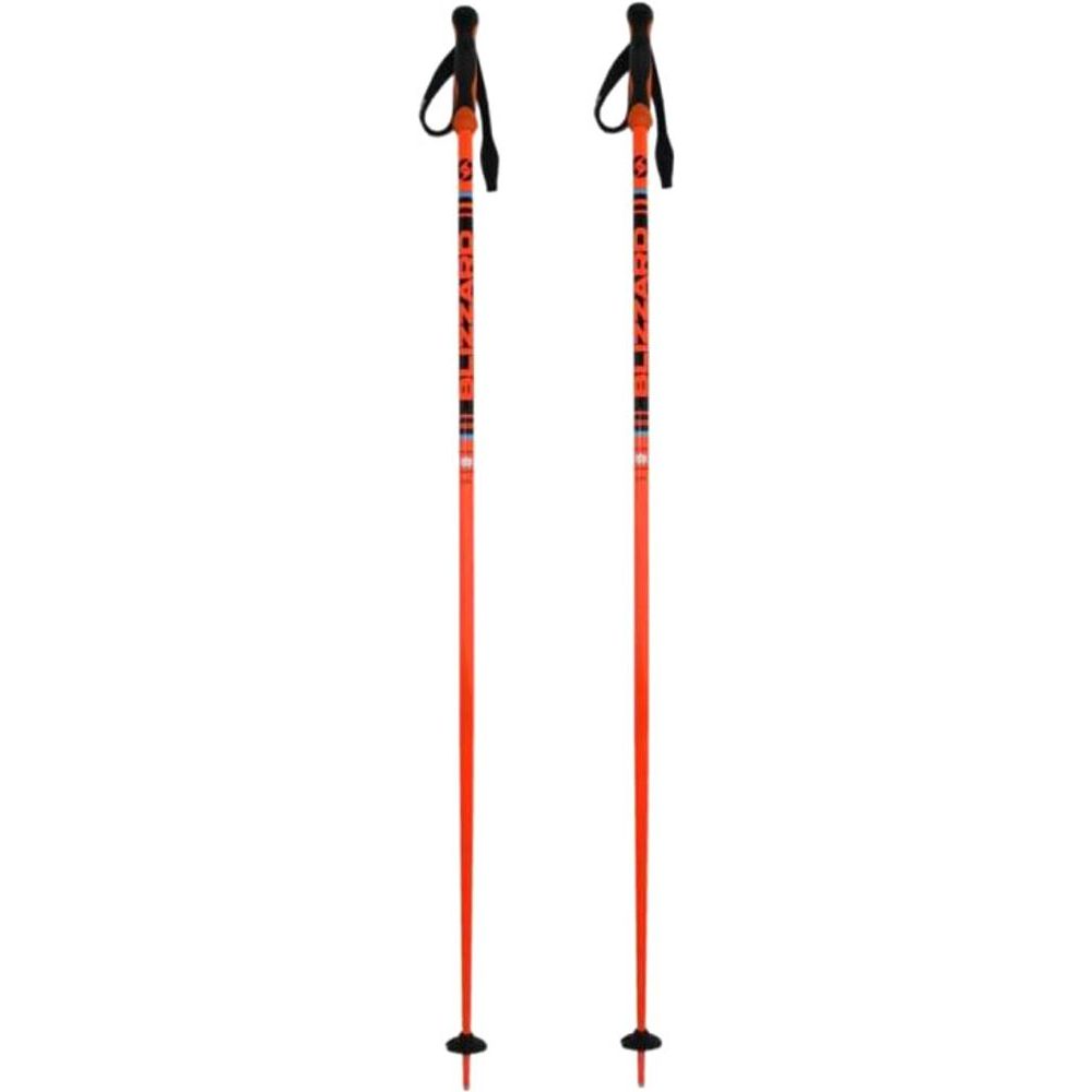 Race ski poles, black/orange