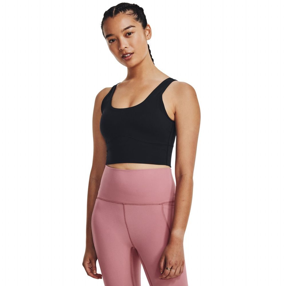 Meridian Fitted Crop Tank-BLK
