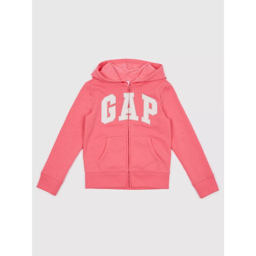 692277-01 Dětská mikina GAP logo zip Růžová