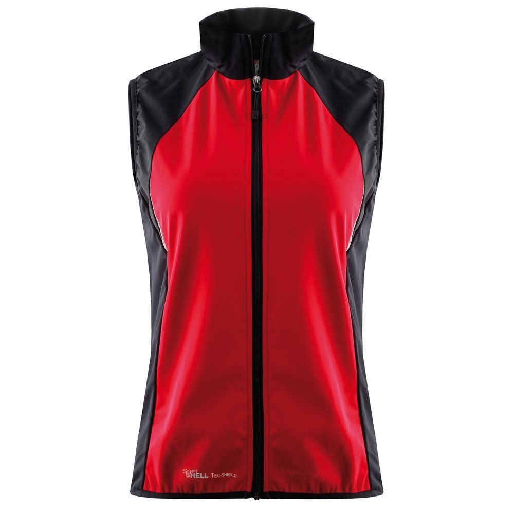 ZIVA, Red/anthracite - dámská softshellová vesta