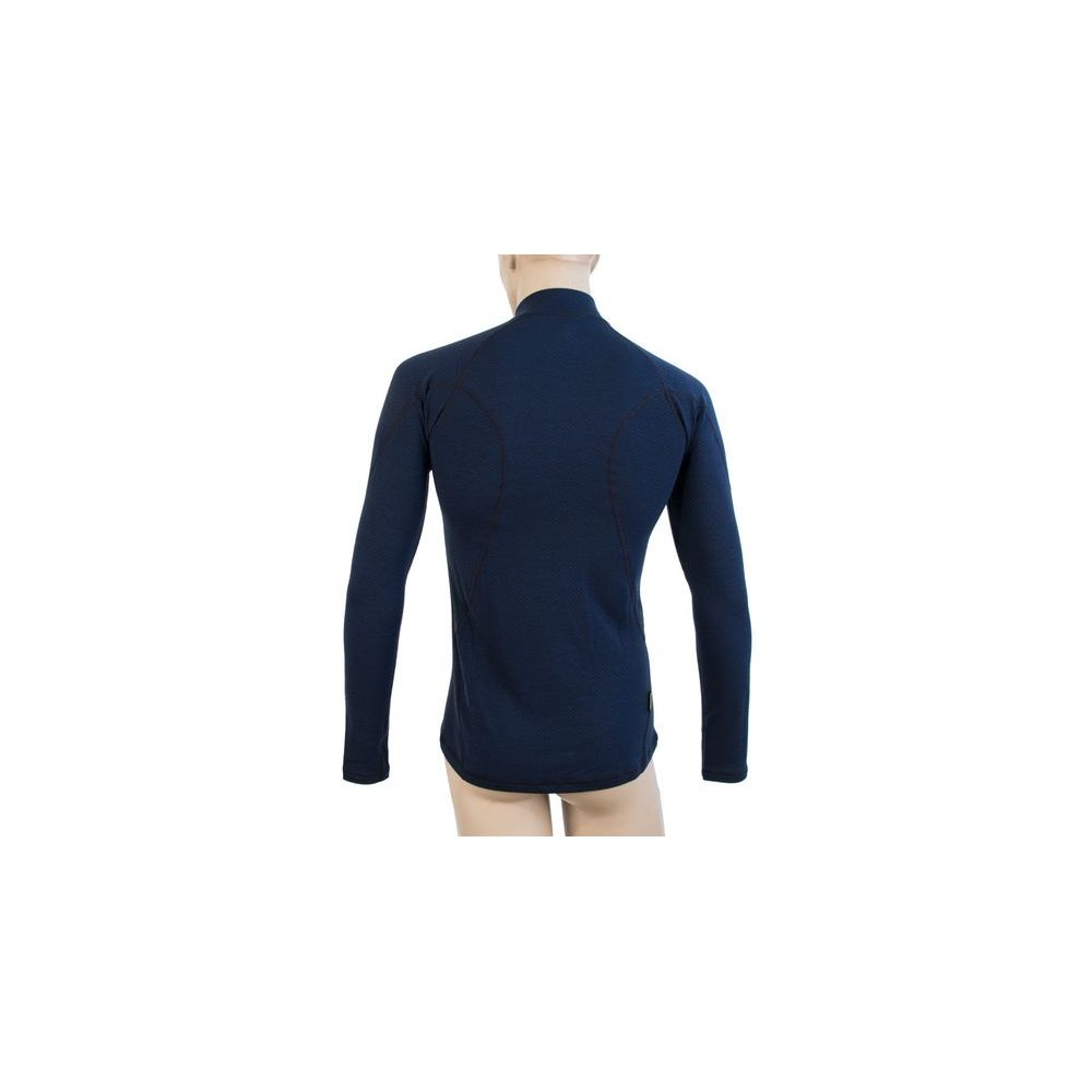 MERINO DF pánské triko dl. rukáv zip deep blue