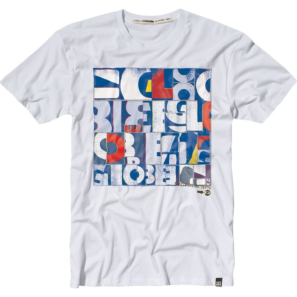 GB01113016 FRAGMENTED TEE WHITE - pánské tričko