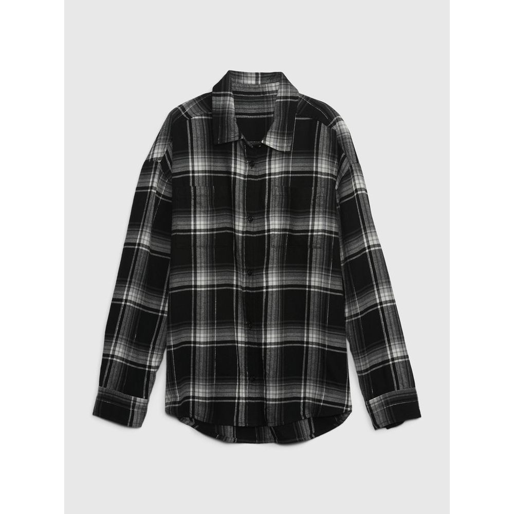 786982-04 Dětská flanelová košile Černá