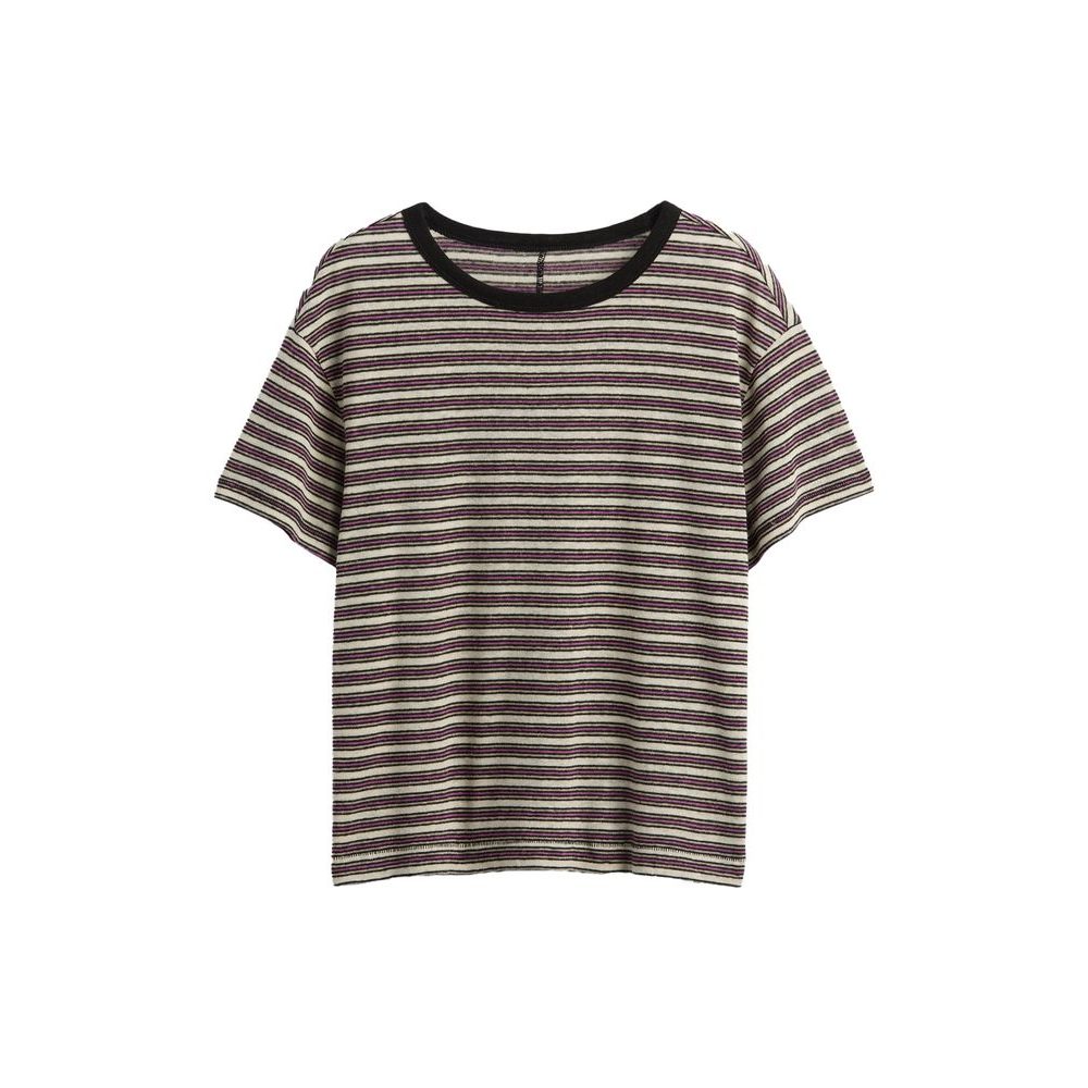 Lněné crop tričko Barevná