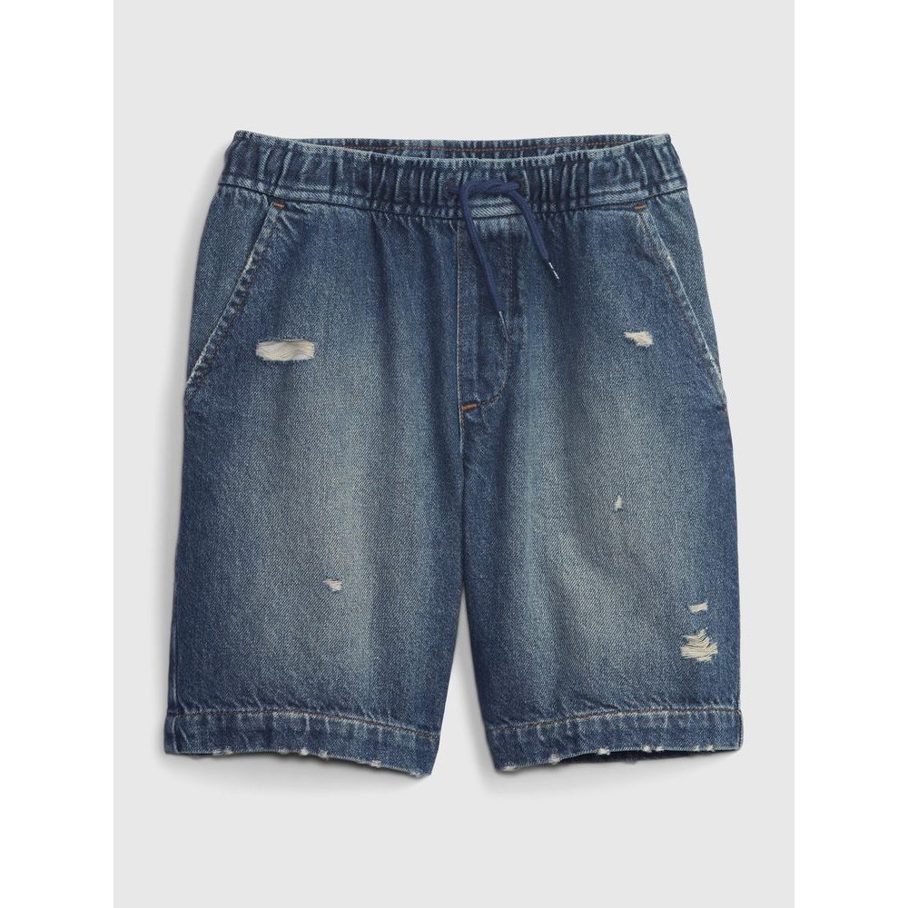 612952-00 Dětské džínové kraťasy Modrá