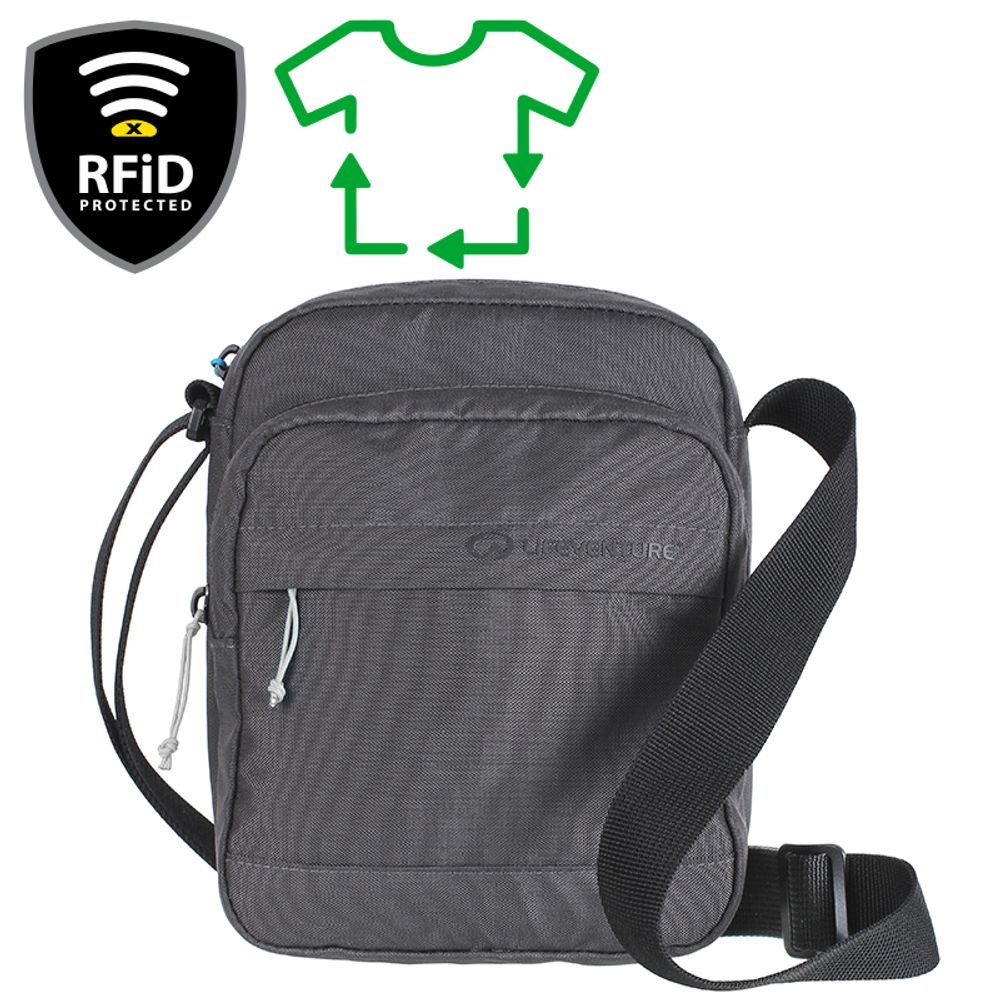 RFiD Shoulder Bag Recycled, grey