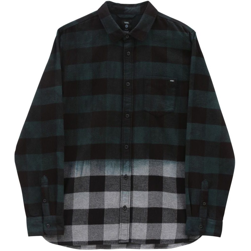 PRINCETON LS WOVEN SHIRT, DEEP TEAL/PEWTER HEATHER
