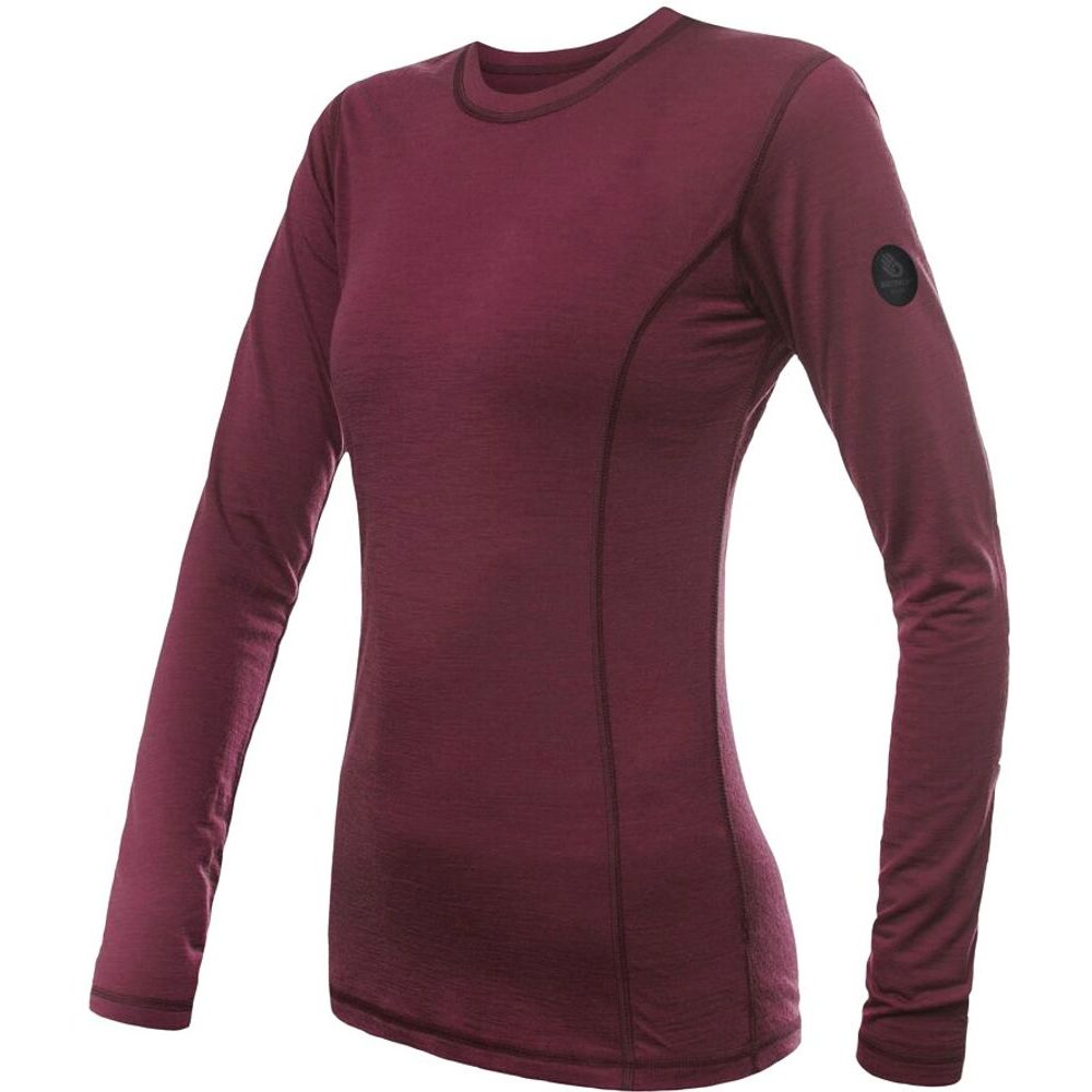 MERINO AIR dámské triko dl.rukáv port red