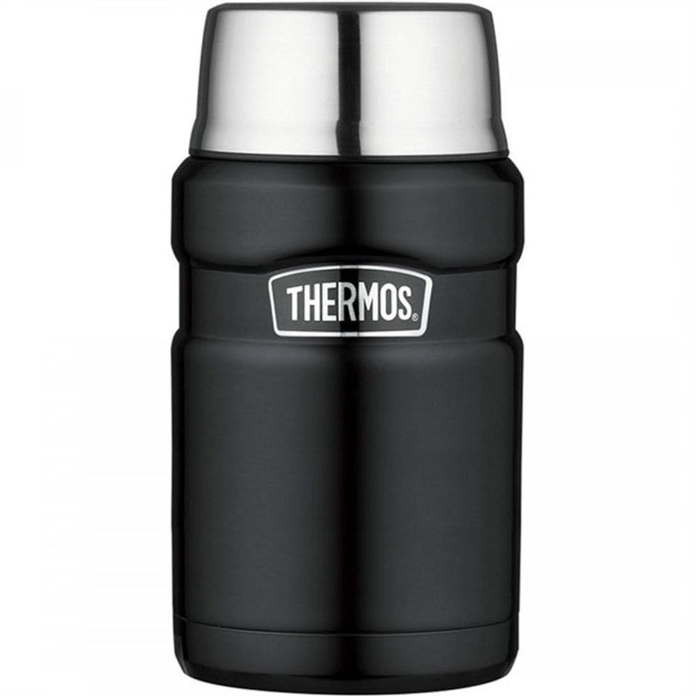 Food thermos with cup 710 ml matt black