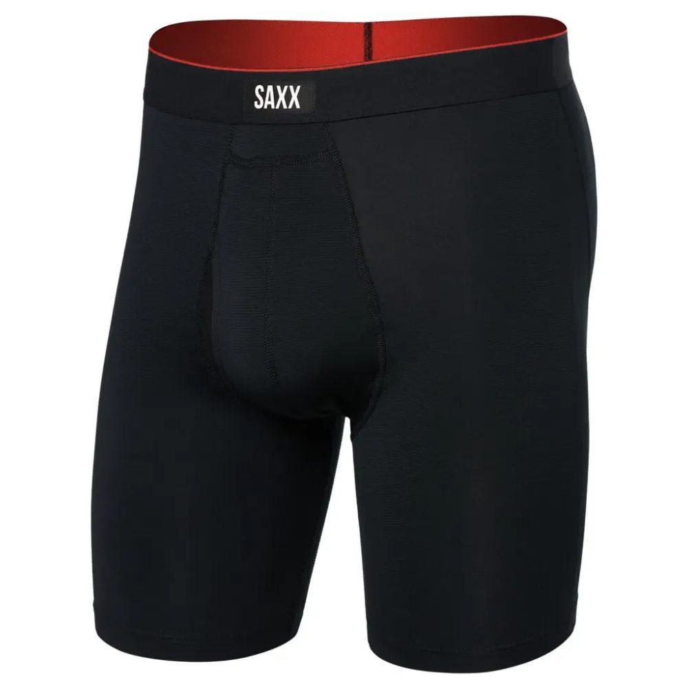 MULTI-SPORT MESH LONG BOXER BRIEF FLY black