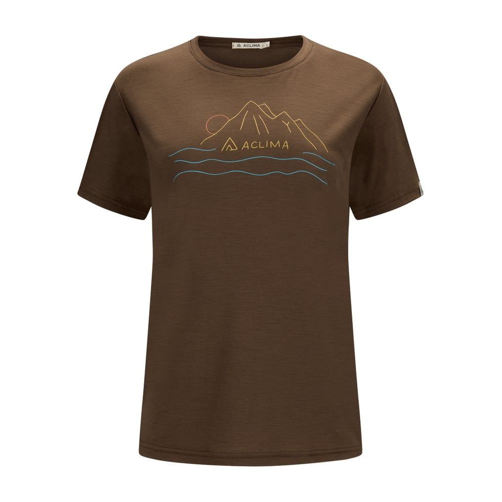 LightWool 140 Tee Sunset W's Dark Earth