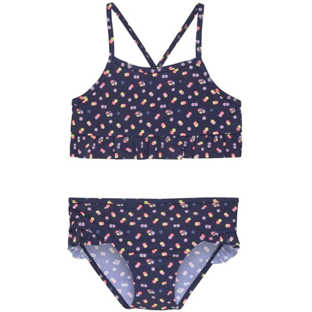 Bikini W. Frills, AOP, dress blues