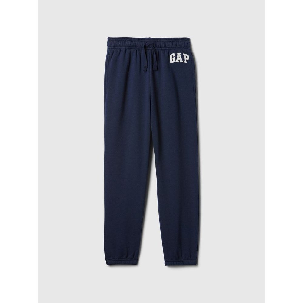 645425-02 Dětské tepláky s logem Tmavě modrá