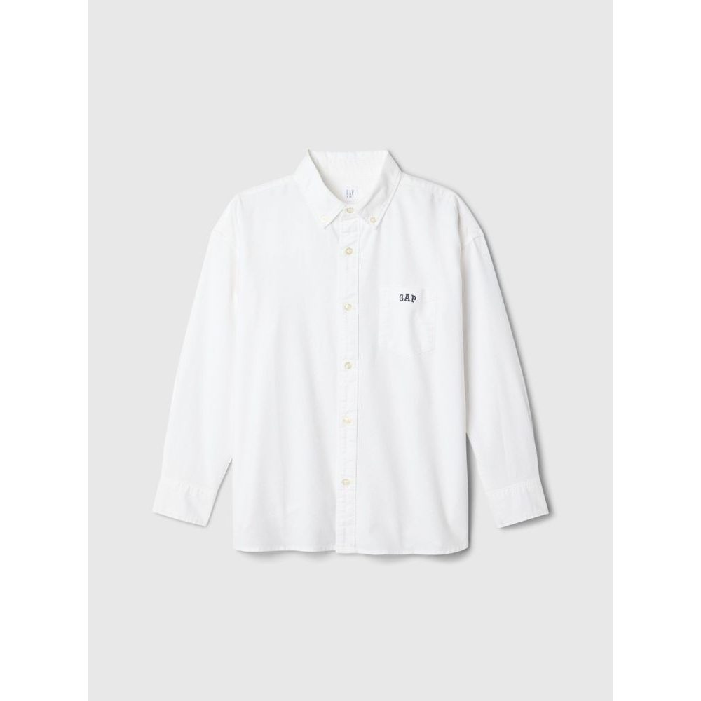 Dětská oversize košile Oxford Bílá