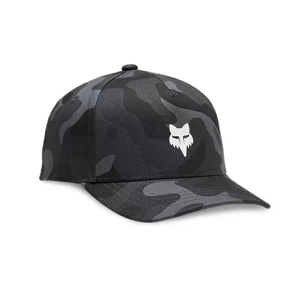 Yth Fox Head Camo 110 Sb Hat, Black Camo