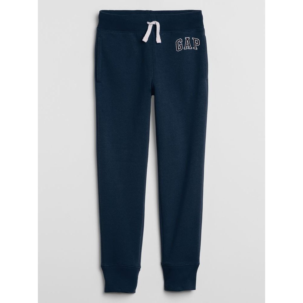 550068-01 Dětské tepláky fleece logo joggers Tmavě modrá