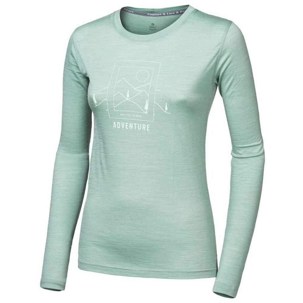 MERINO AIR SAY YES dámské triko dl.rukáv basil green