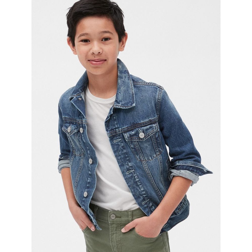491331-00 Dětská džínová bunda, Modrá
