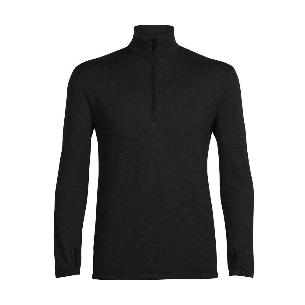 M Original LS Half Zip, BLACK