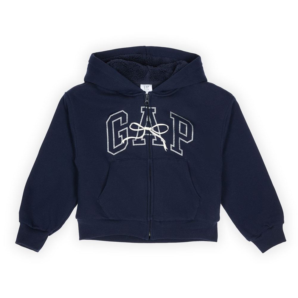 835294-00 Dětská zateplená sherpa mikina Tmavě modrá