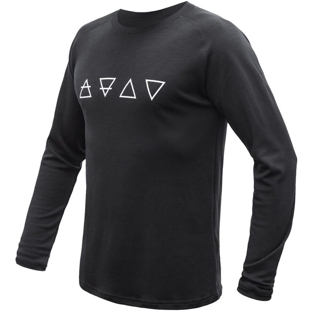 MERINO BLEND ELEMENTS pánské triko dl.rukáv černá