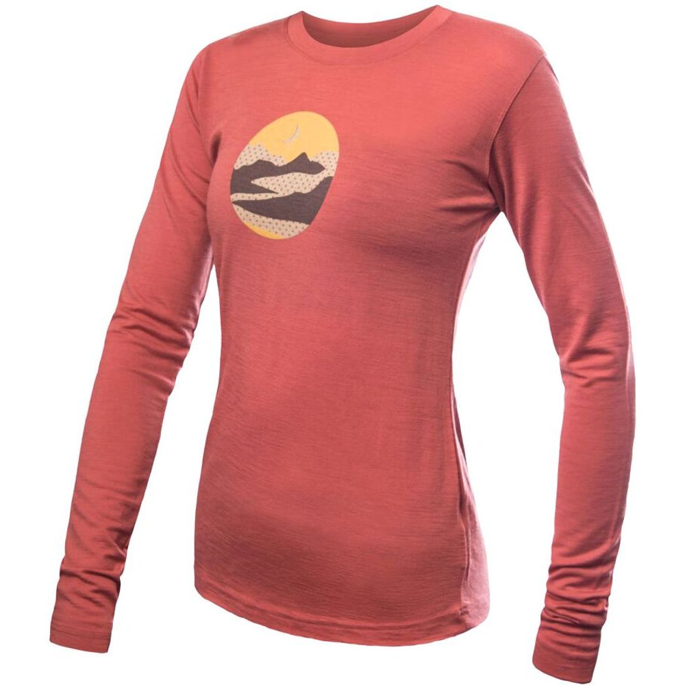 MERINO ACTIVE TRIGLAV dámské triko dl.rukáv terracotta