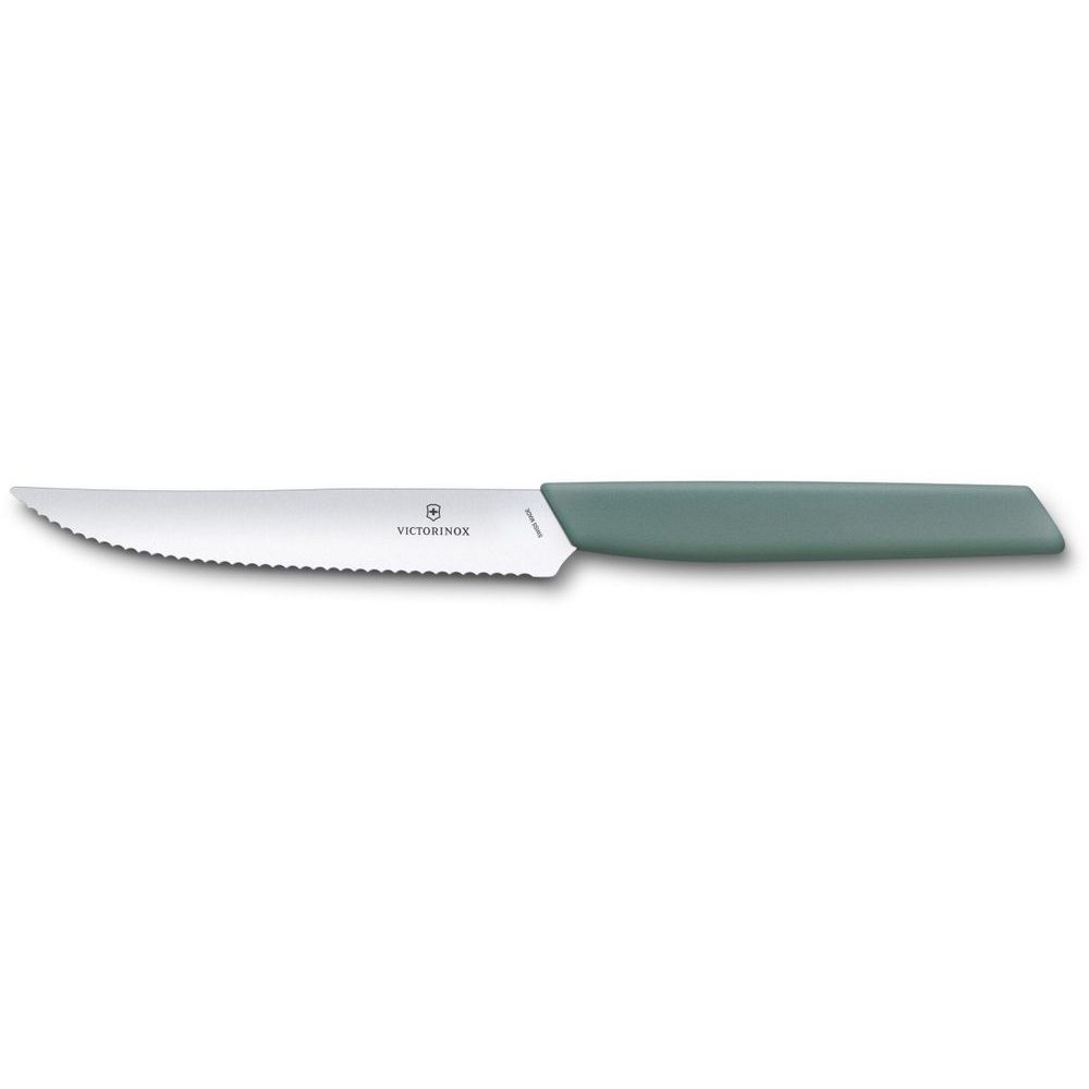 Steak knife Swiss Modern 12 cm sage green