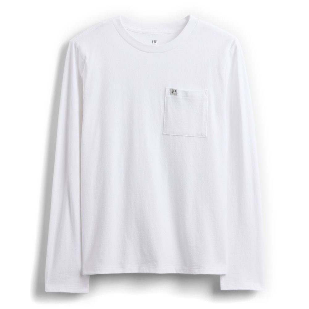 801420-05 Dětské tričko s kapsičkou Bílá