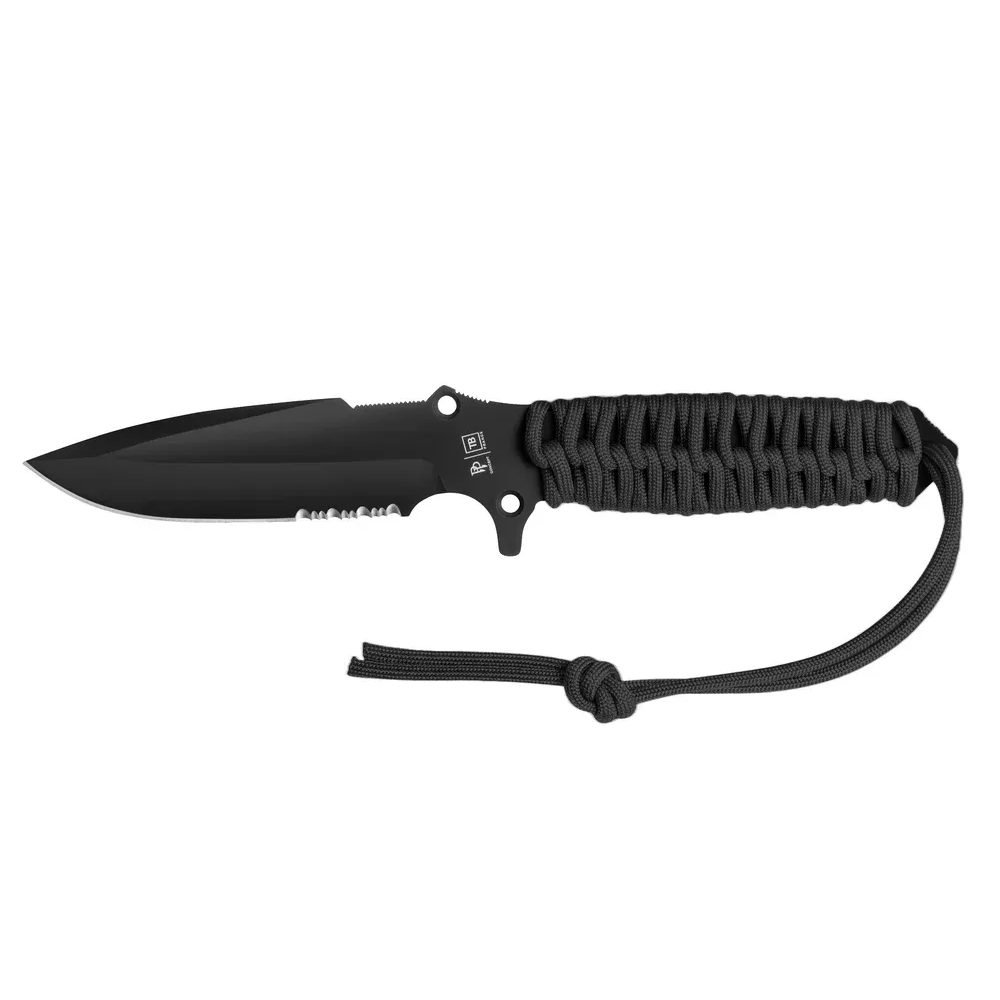 MARAUDEUR PARACORD 550 ® BLACK / SERRATED BLADE + KYDEX SHEATH SERRATED