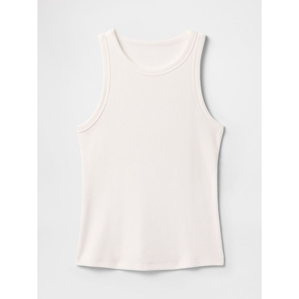 Žebrovaný top Bílá