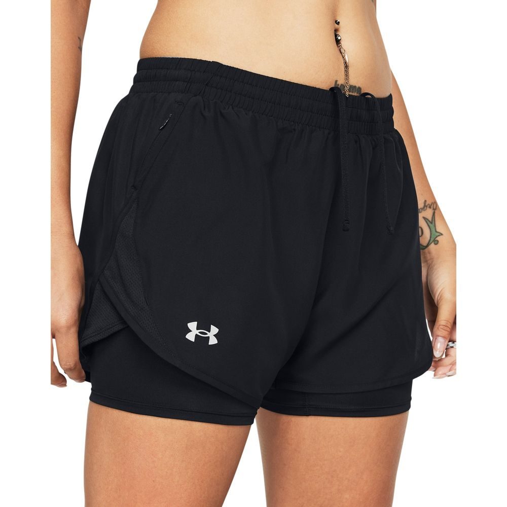 Fly By 2in1 Short, Black / Black / Reflective