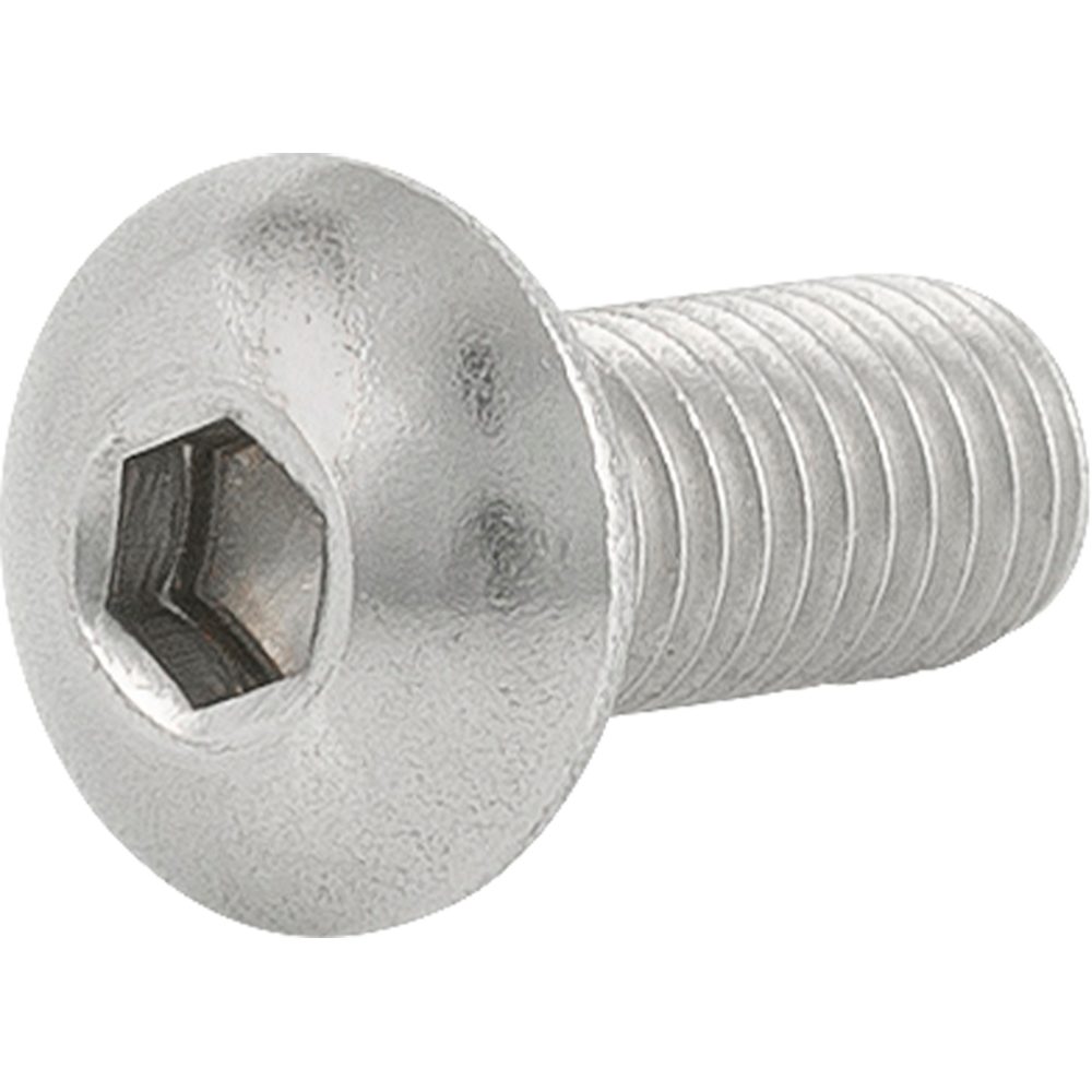 M5x0.8x12mm Button Head Cap Screw Silver