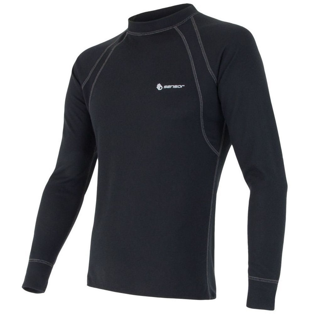 DOUBLE FACE pánské triko dl.rukáv, černá